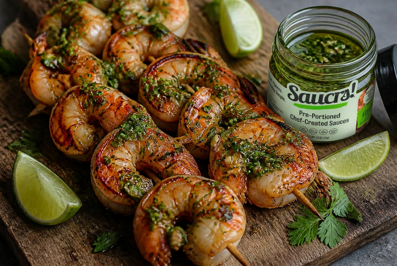 Chimichurri Shrimp Skewers